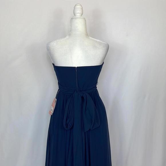 Birdy Grey Grace convertible Chiffon Dress Navy Blue Size L - Picture 8 of 12